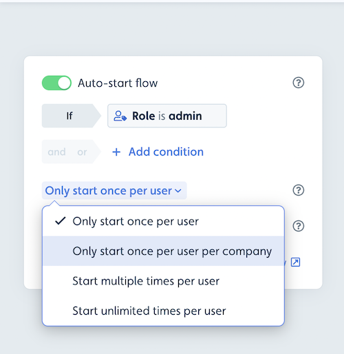 Company auto-start condition